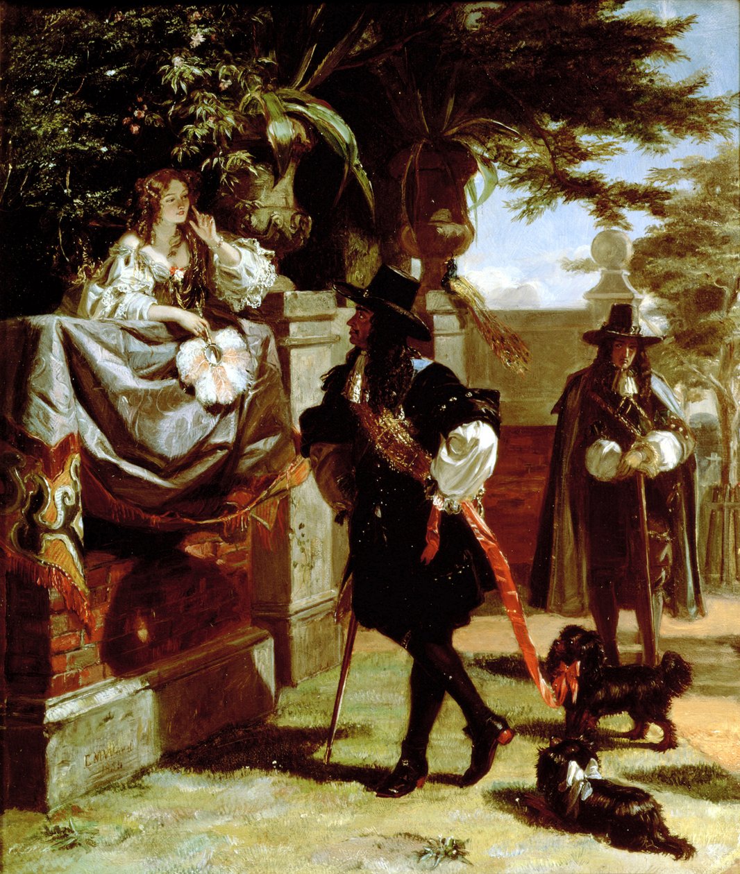 Charles II (1630-85) og Nell Gwynne (1650-87) af Edward Matthew Ward