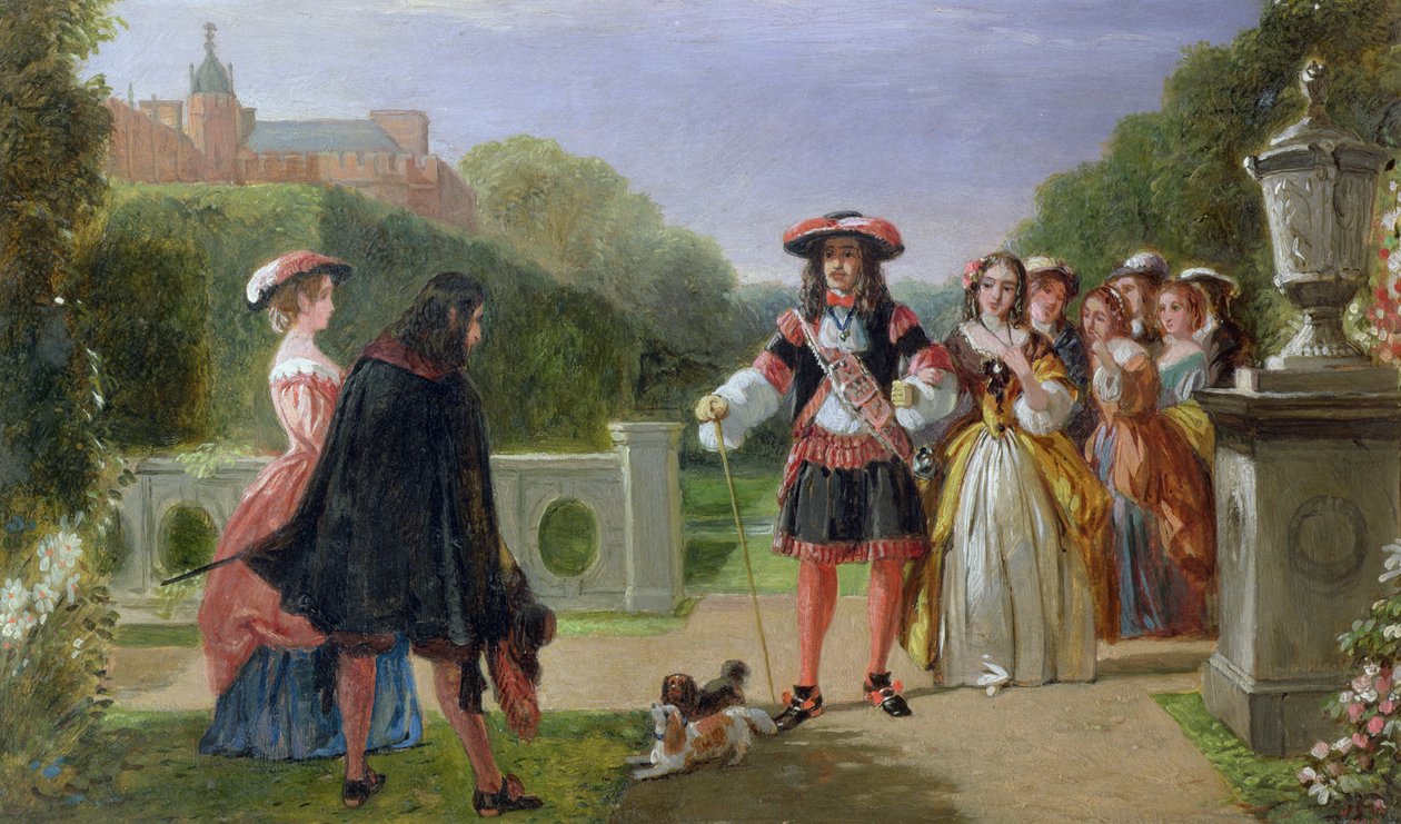 Kong Charles II (1630-85) og Nell Gwynne (1650-87) af Edward Matthew Ward
