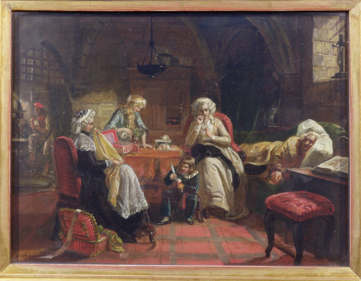 Den kongelige familie i Frankrig i templet af Edward Matthew Ward