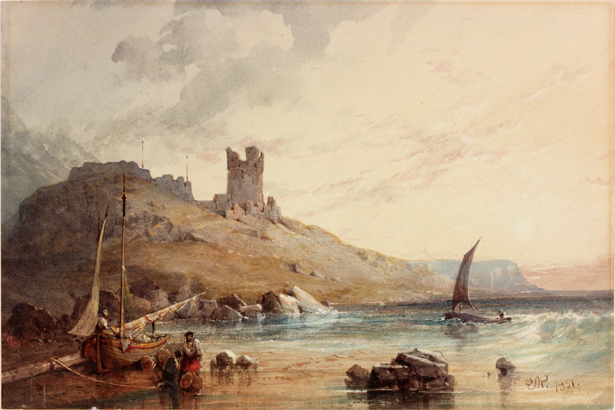 Dunstanburgh Castle (kropsfarve) af Edward Richardson