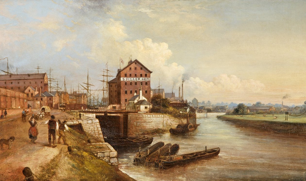 Gloucester Quay and Docks, 1890 af Edward Smith