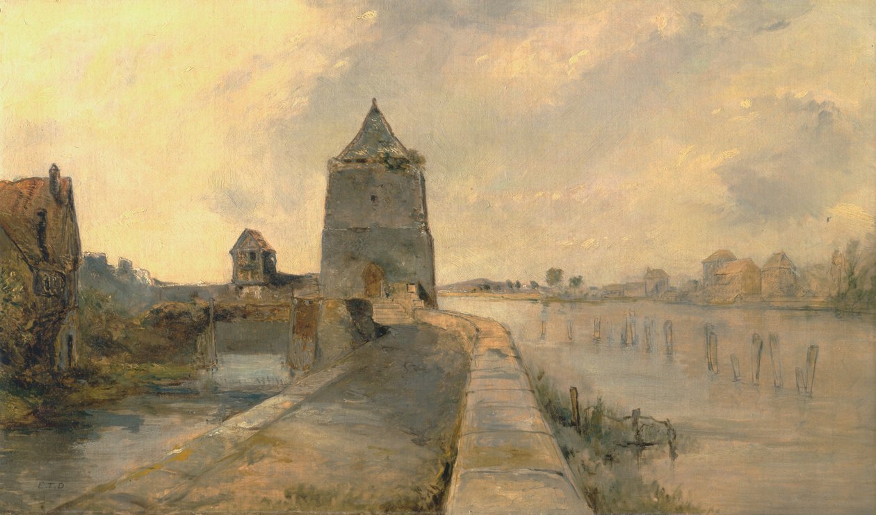Rhinen ved Konstanz Konstanz-am-Rhein af Rev. Edward Thomas Daniell