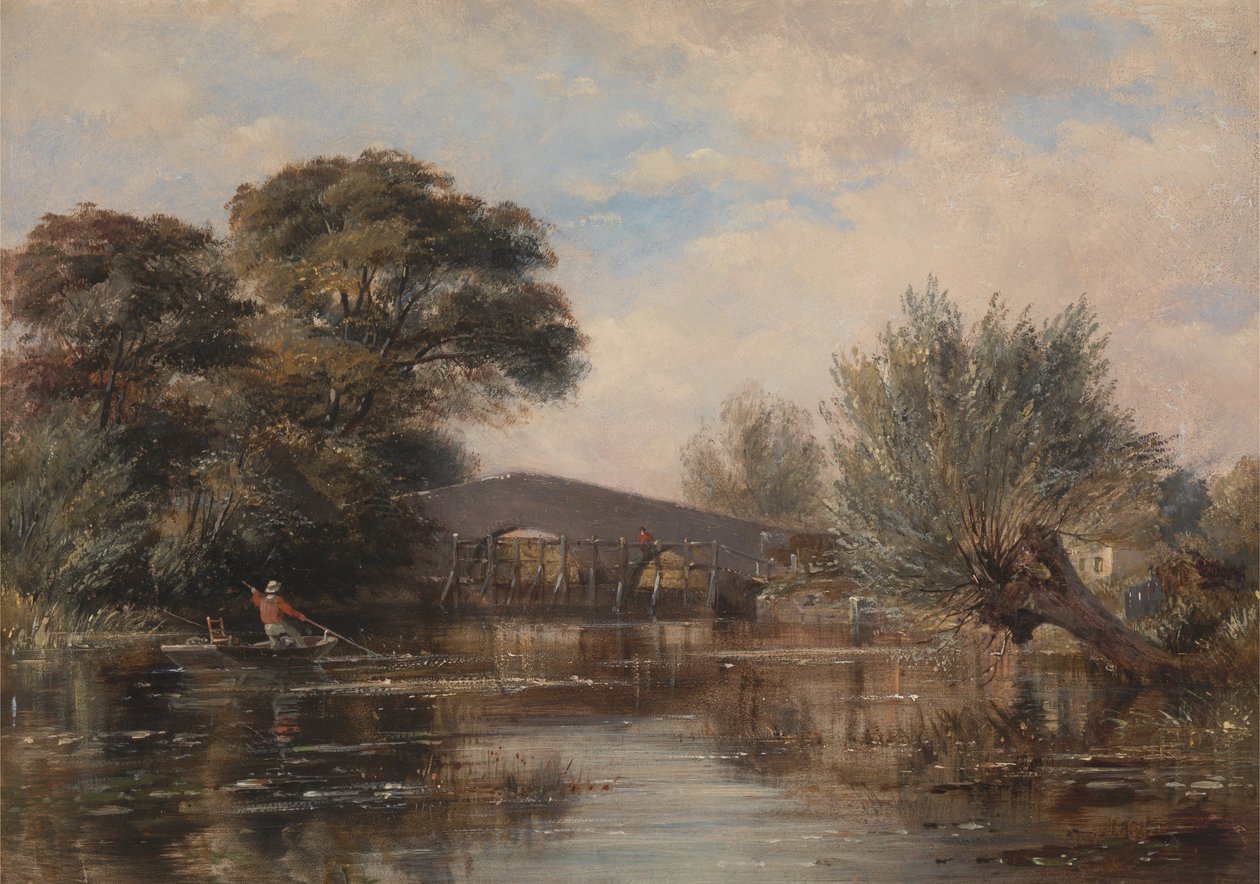 Godstow Bridge nær Oxford af Edward William Cooke