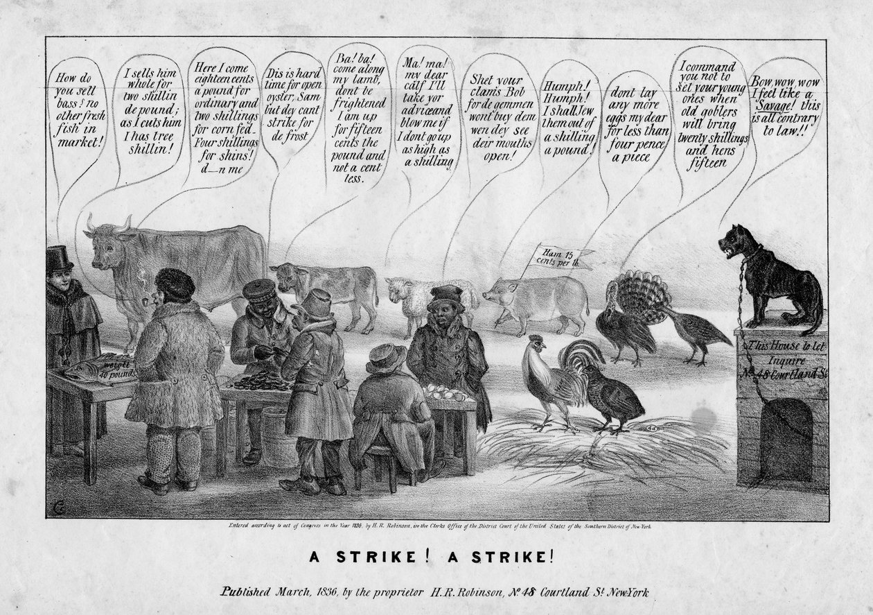 En strejke! En strejke!, c.1836 af Edward Williams Clay