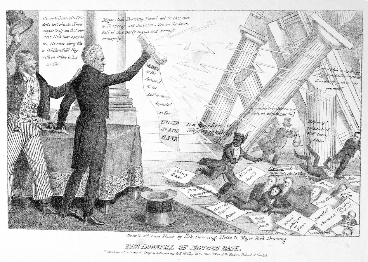 Moderbankens undergang, 1833 af Edward Williams Clay
