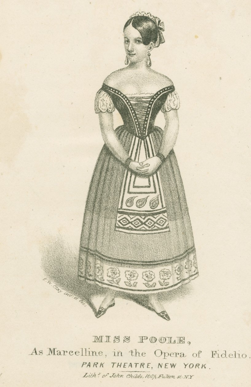 Miss Poole som Marcelline i Operaen i Fidelio, 1839 af Edward Williams Clay