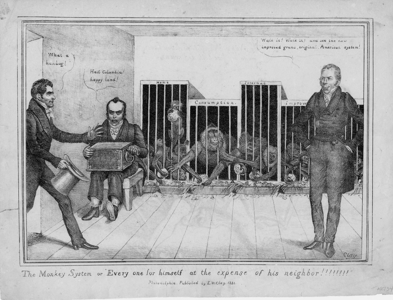 Abesystemet, eller enhver for sig selv på bekostning af sin nabo!, 1831 af Edward Williams Clay