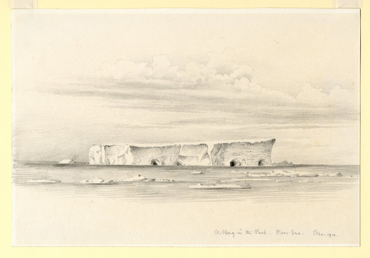A Berg in the Pack, Ross Sea, 1910 af Edward Adrian Wilson