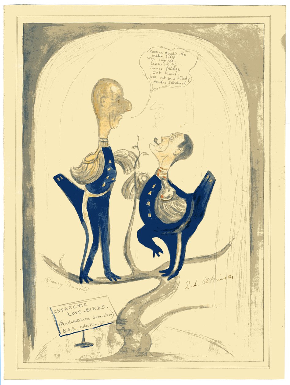 Harry Pennell og Dr. E.L.A. Atkinson, 1910-12 (wc & blyant på papir) af Edward Adrian Wilson