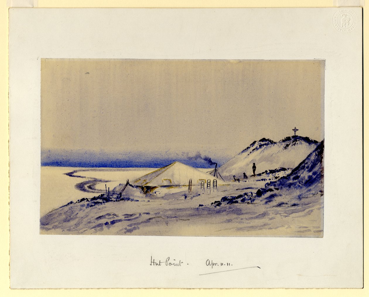Hut Point, 1911 (wc på papir) af Edward Adrian Wilson