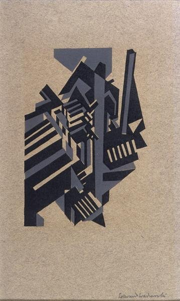 Bradford: View of a Town, ca. 1914 (træsnit) (se også 155399) af Edward Alexander Wadsworth