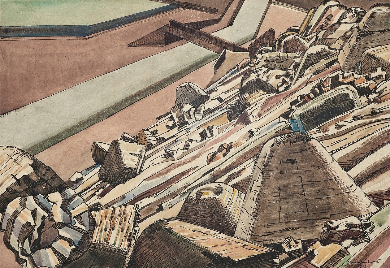 Øske Slag Rund Eg II af Edward Alexander Wadsworth