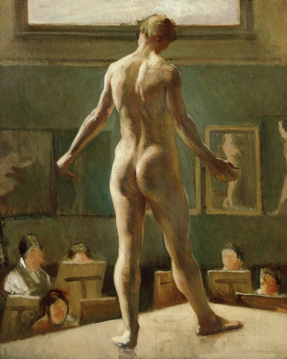 Mandsfigur Stående af Edward Alexander Wadsworth