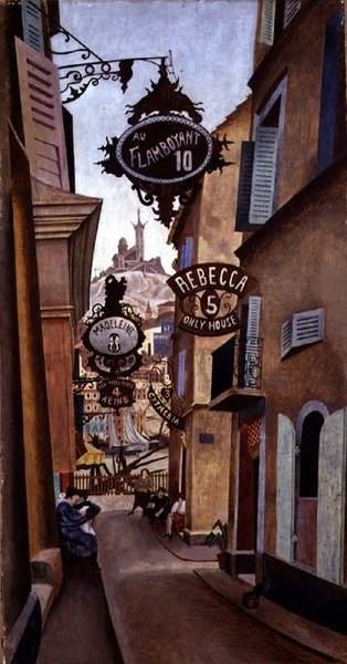 Rue de la Reynarde, Marseille af Edward Alexander Wadsworth