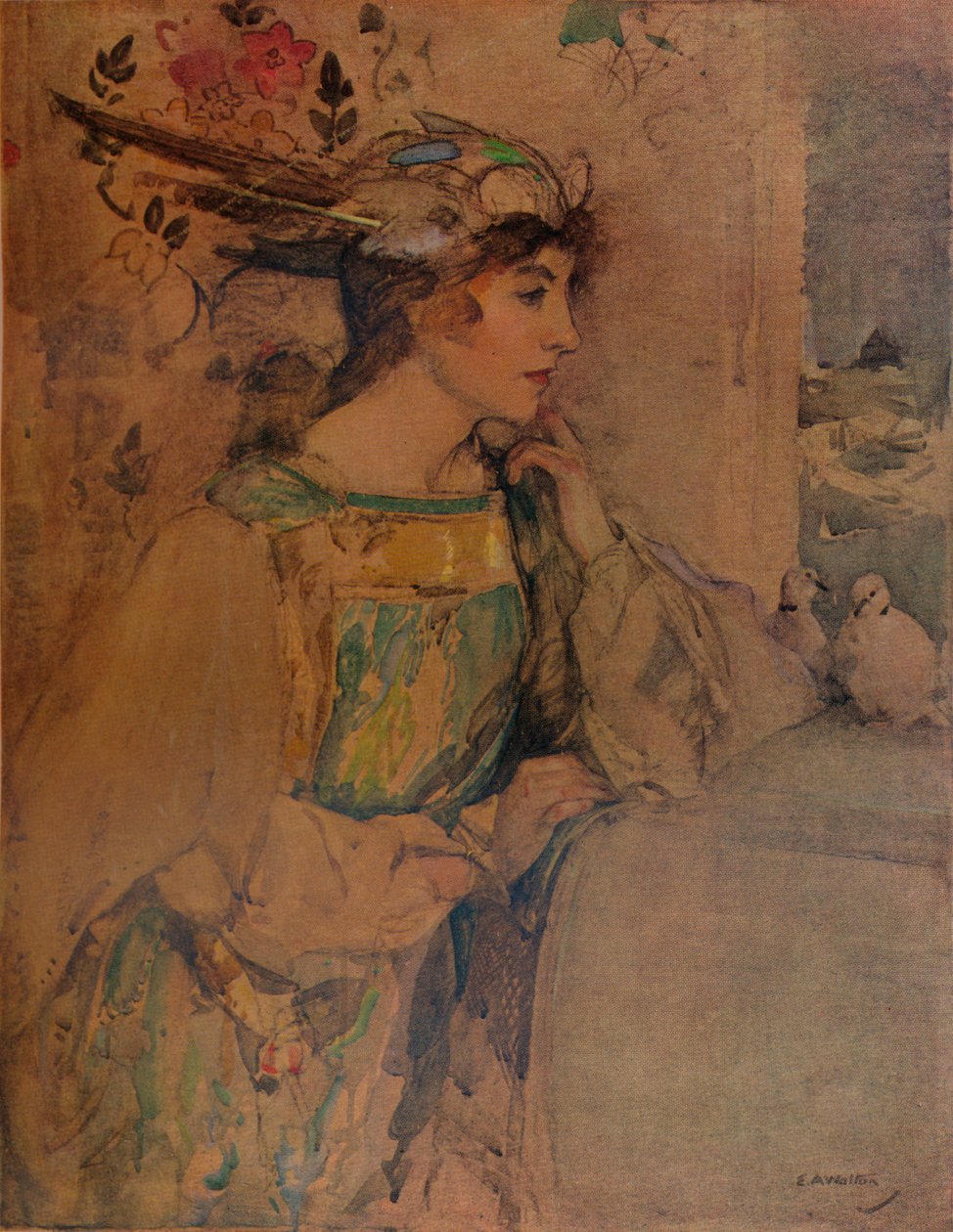 Ivrighjerte, c1900. af Edward Arthur Walton