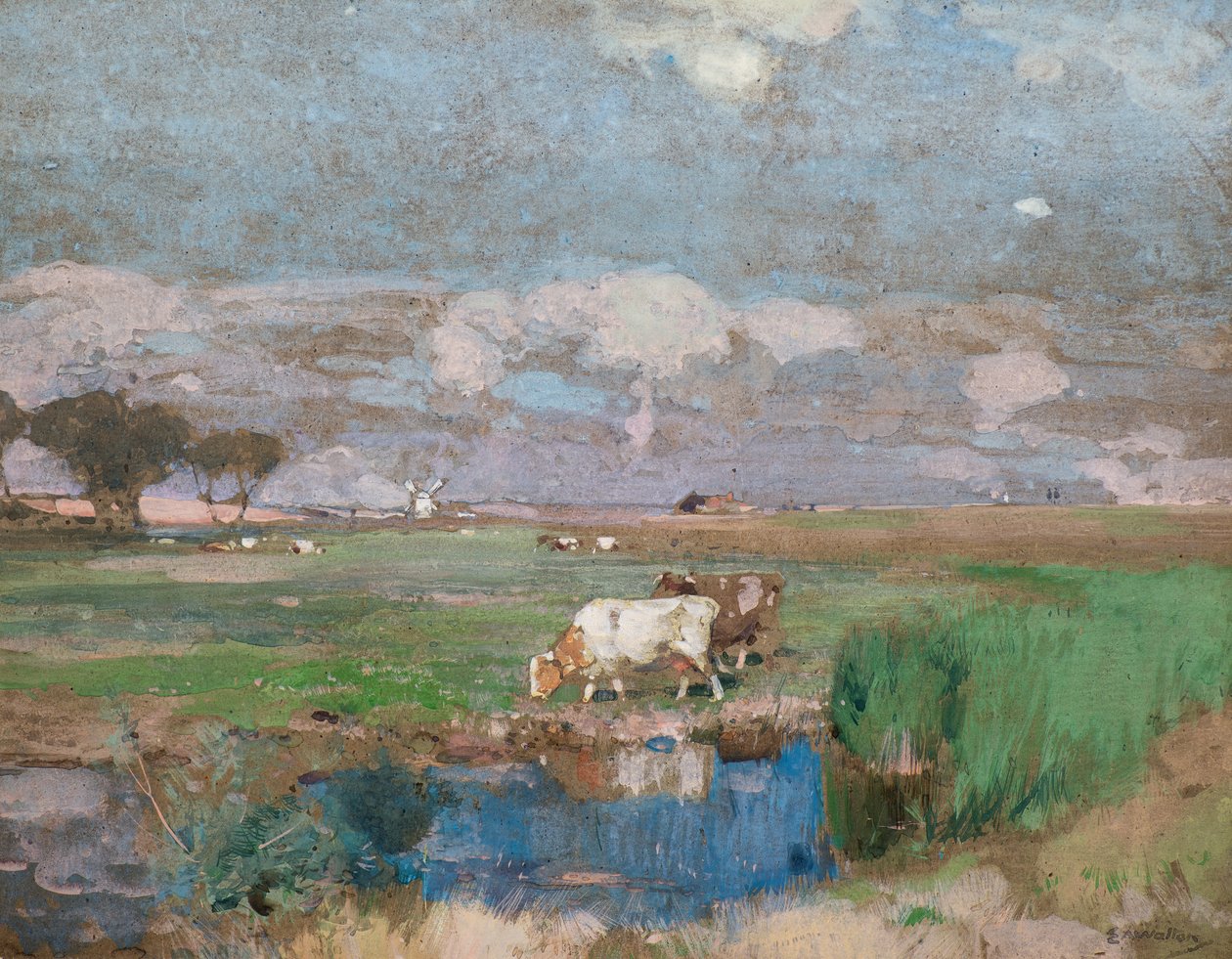 Suffolk græsgange af Edward Arthur Walton