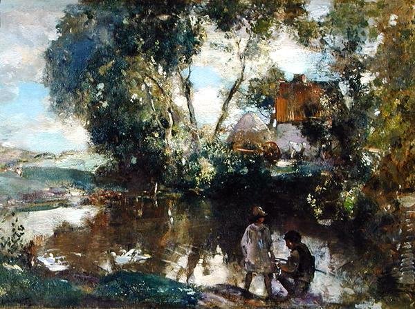 Poolen (olie på lærred) af Edward Arthur Walton