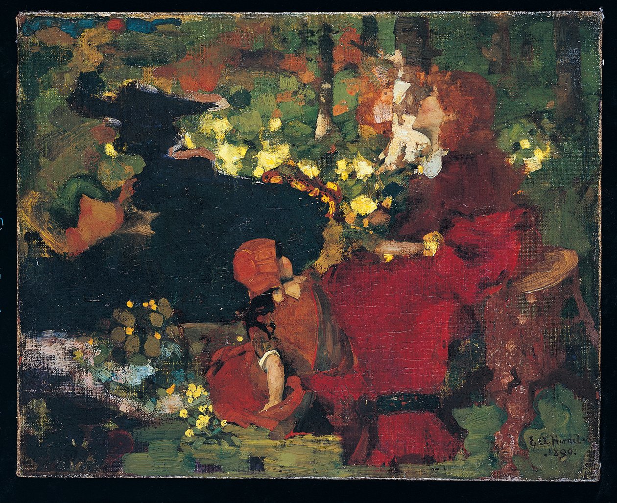 En pool i skoven af Edward Atkinson Hornel
