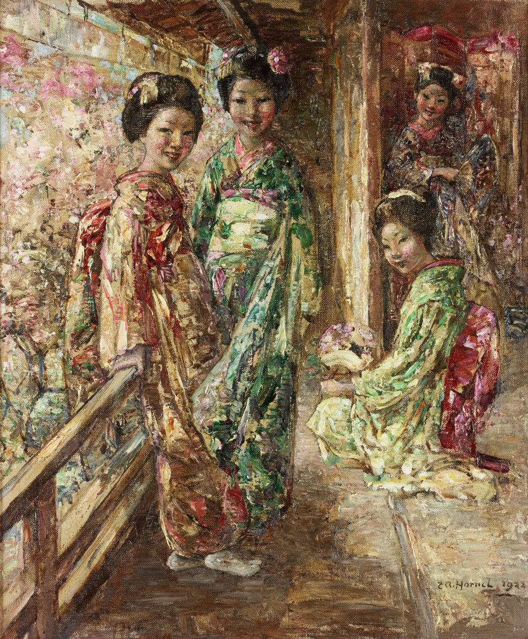 I en japansk have af Edward Atkinson Hornel