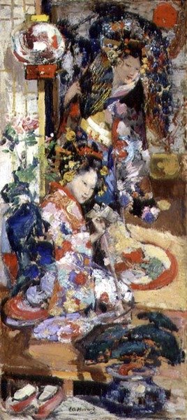 Japanske piger af Edward Atkinson Hornel