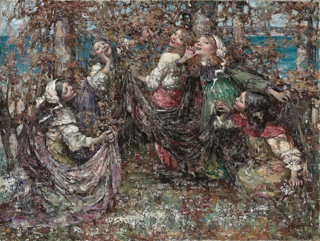 Ring-a-Ring-a-Roses af Edward Atkinson Hornel