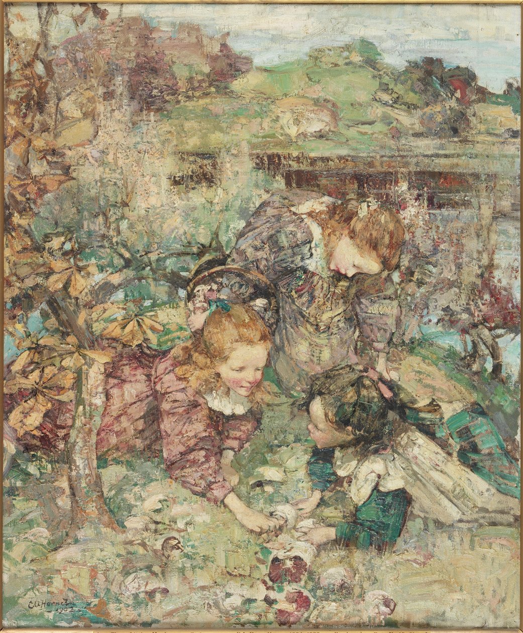 De små svampesamlere af Edward Atkinson Hornel