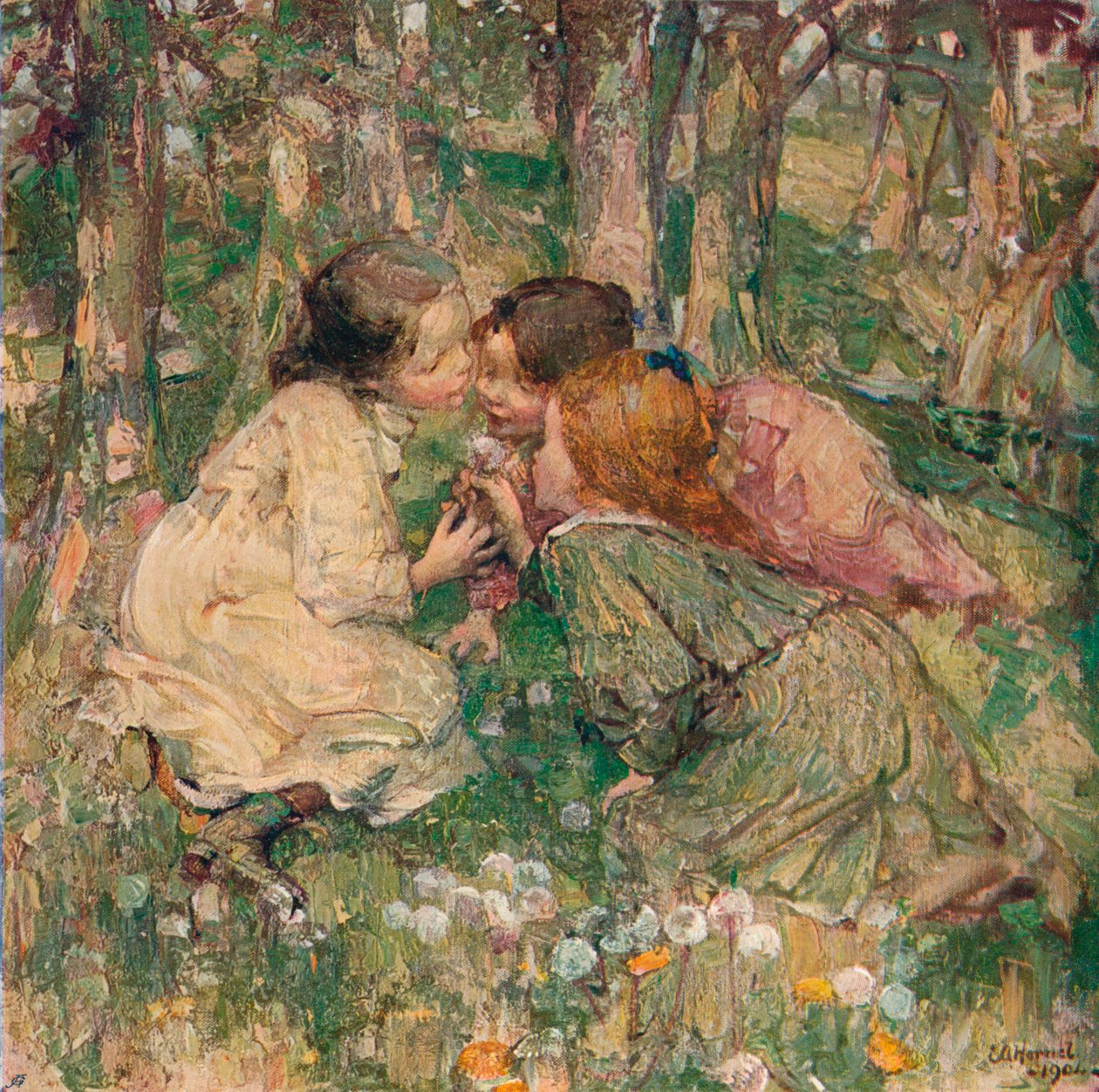Hvad er OClock, c1904 af Edward Atkinson Hornel