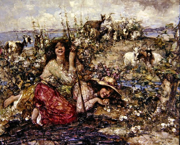 Hvor lærker synger og havfugle kalder af Edward Atkinson Hornel