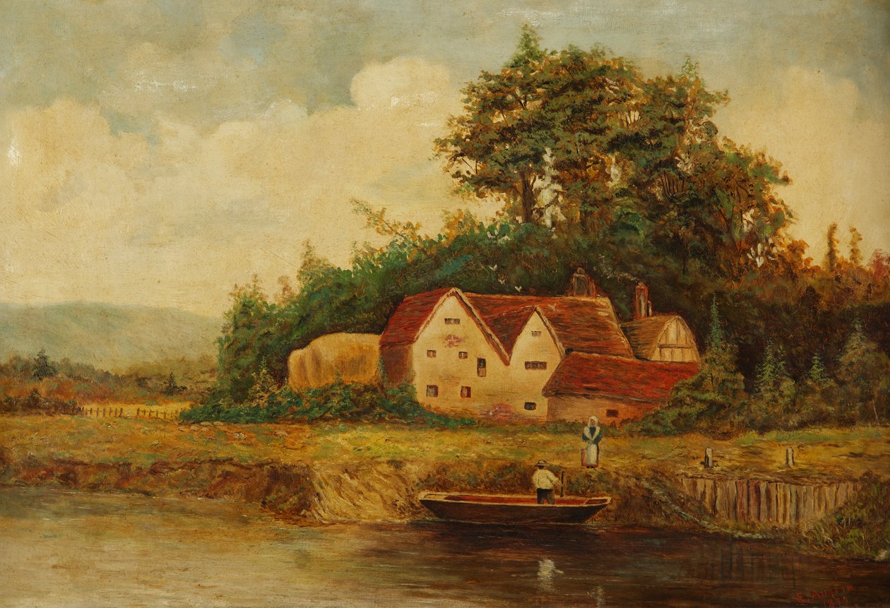 En mølle i Worcestershire, 1897 af Edward Austin