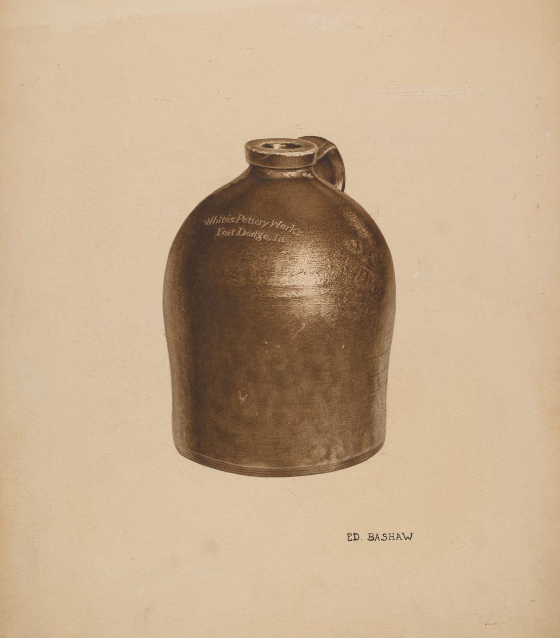 Keramik mælkekande af Edward Bashaw