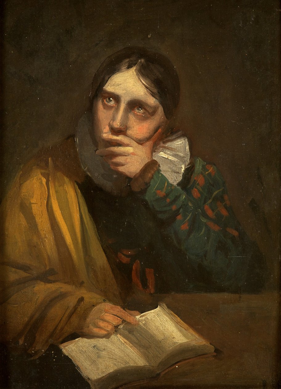 Miss Martha Bird, kunstnerens datter (olie på panel) af Edward Bird