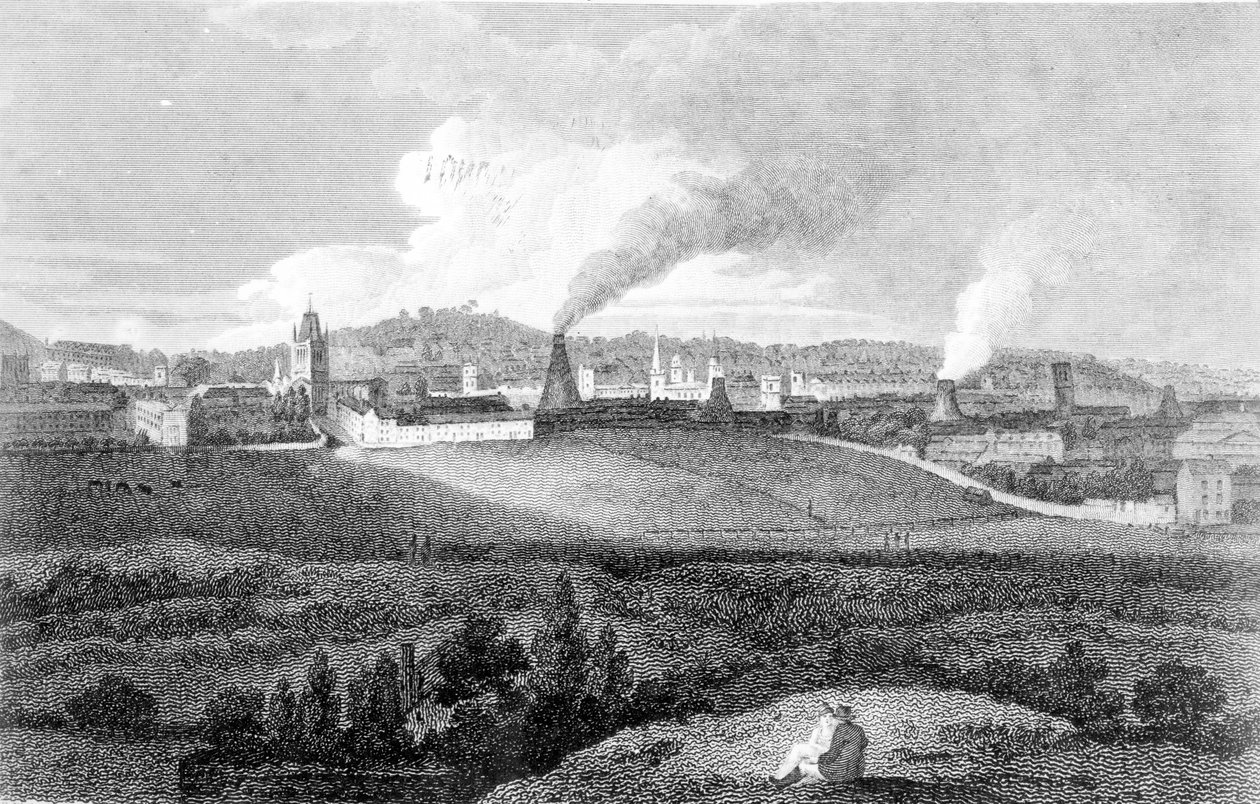 Udsigt over Bristol fra Pile Hill, graveret af Heath, udgivet af John Agg, 1809 af Edward Bird