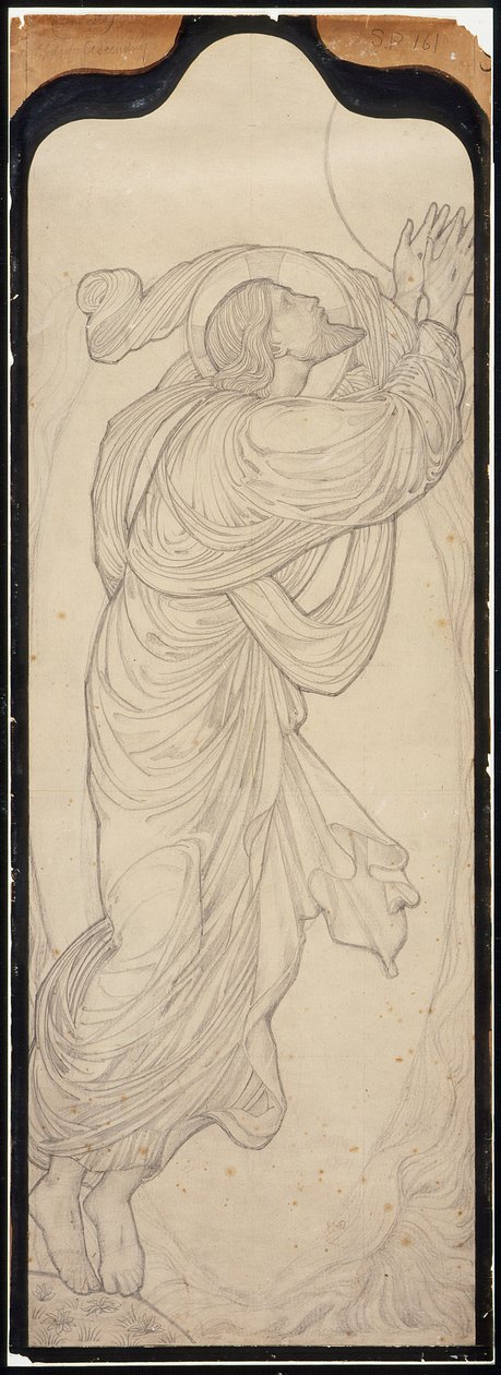 Studie af Kristus til »Himmelfarten« af Edward Burne-Jones
