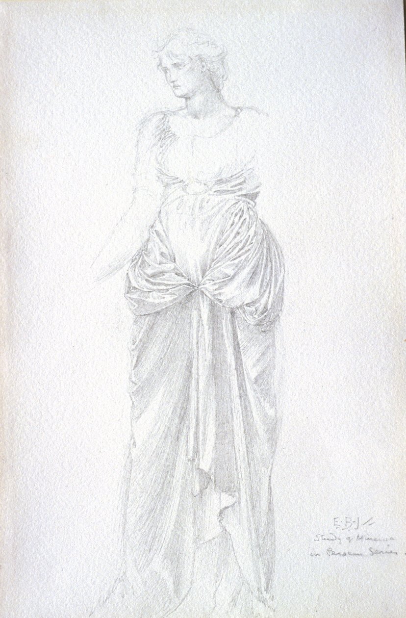 Studie af Minerva af Edward Burne-Jones