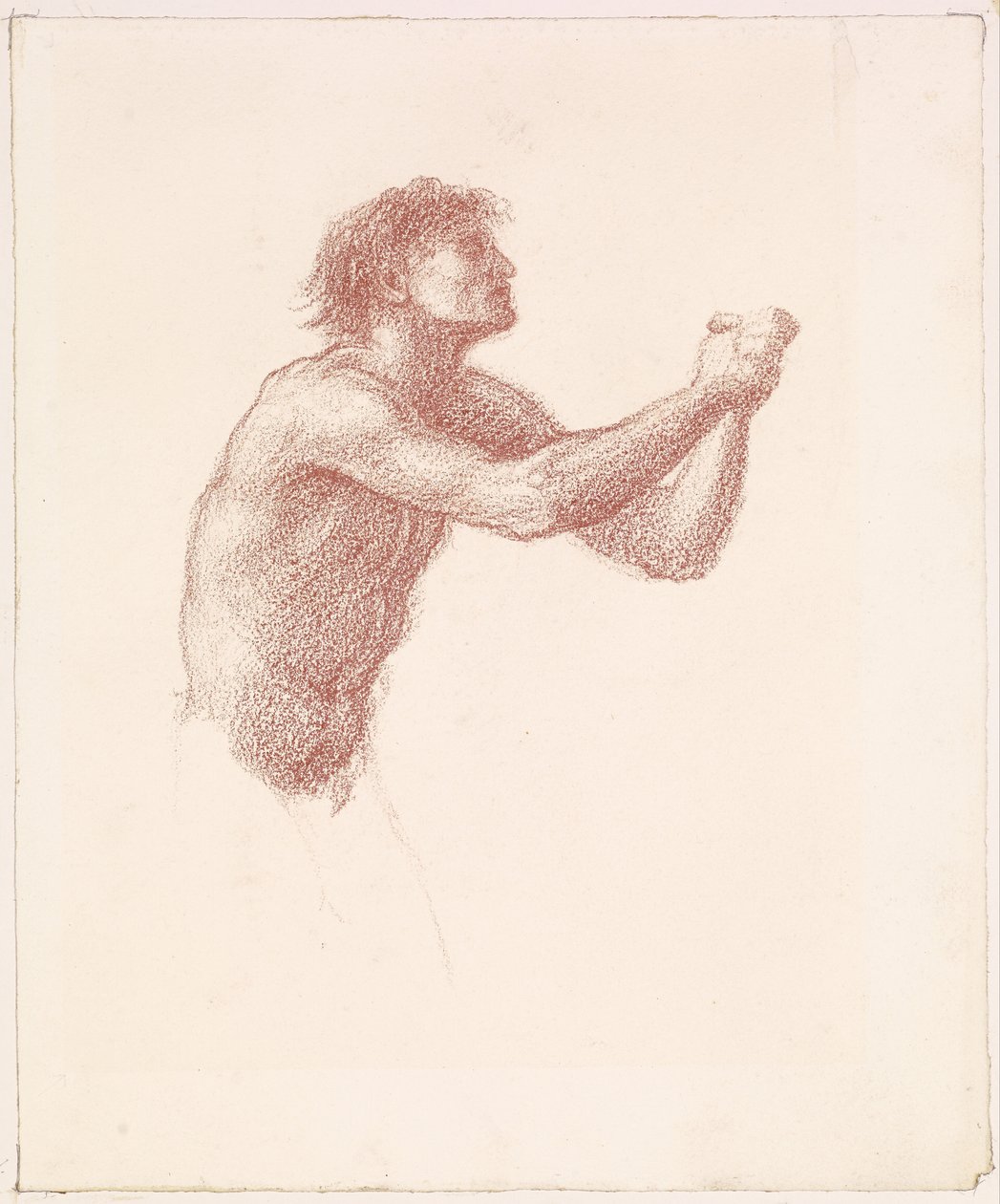 Venusbakken - Mandlig nøgen - Undersøgelse af en af høsterne til høstere, der appellerer til Venus af Edward Burne-Jones