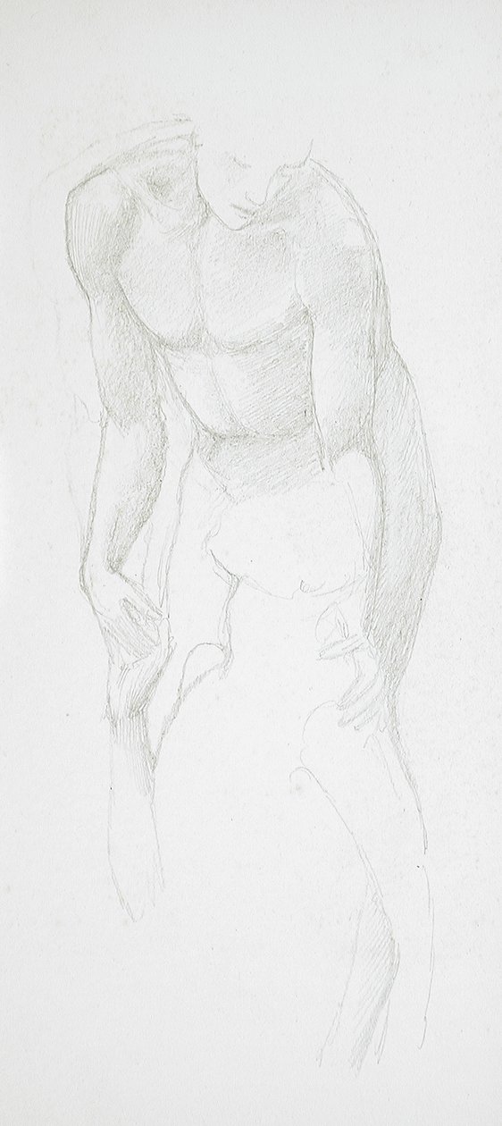 To mandlige nøgenfigurer af Edward Burne-Jones