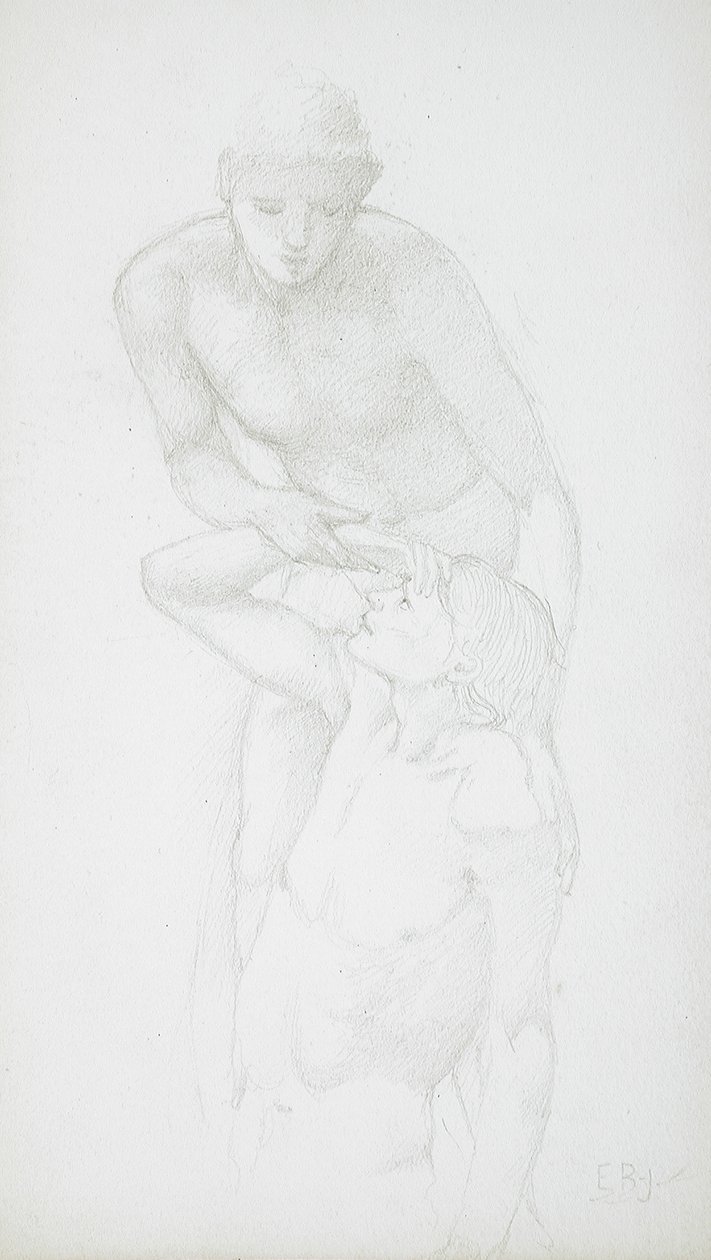 To mandlige nøgenfigurer af Edward Burne-Jones