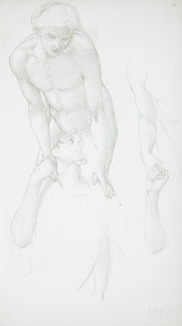 To mandlige nøgenfigurer af Edward Burne-Jones
