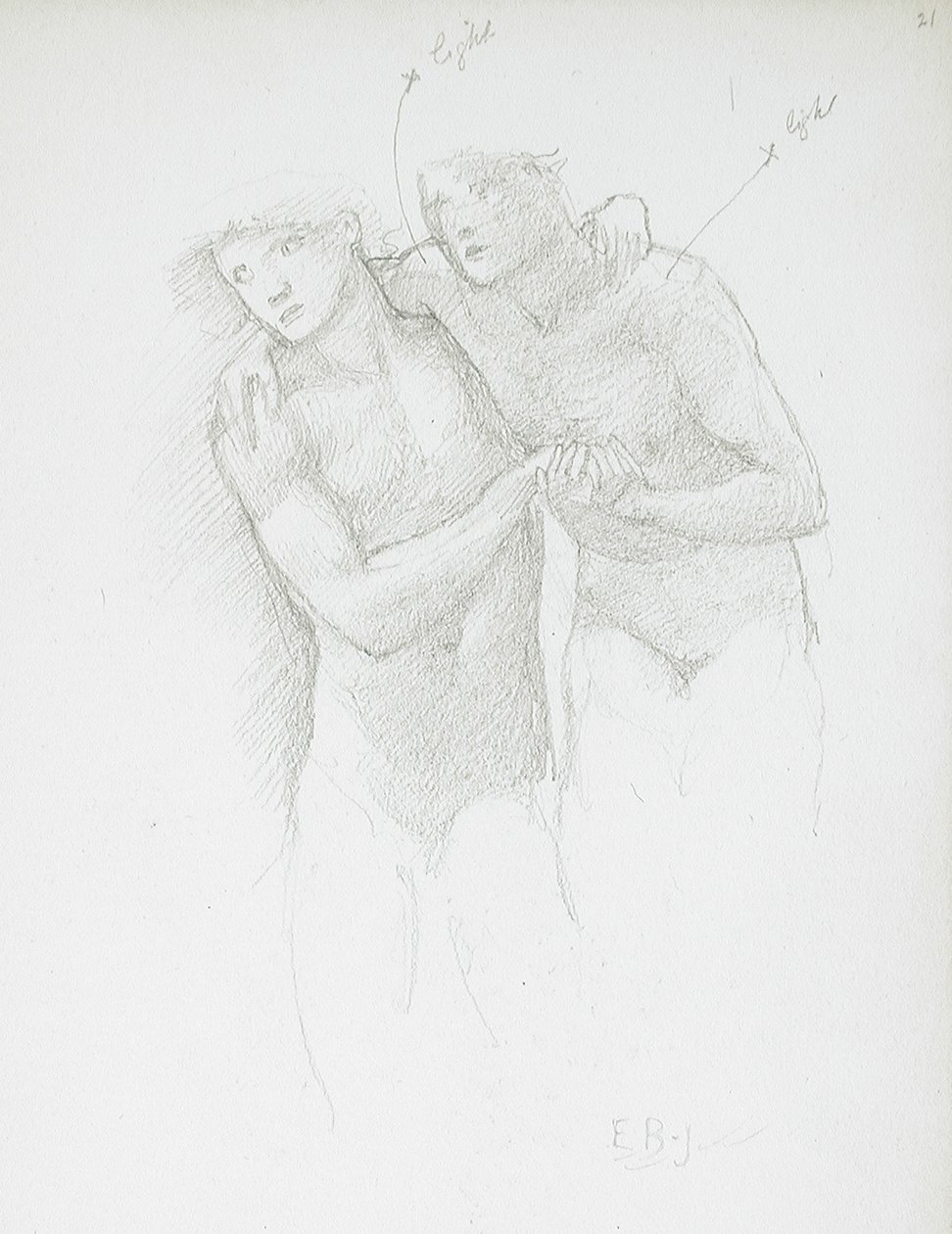 To nøgenbilleder af Edward Burne-Jones