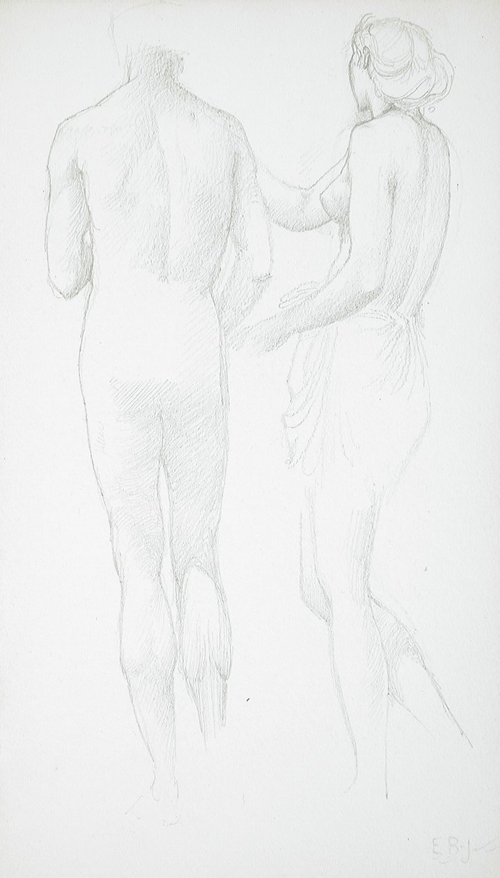 To nøgne figurer set bagfra af Edward Burne-Jones