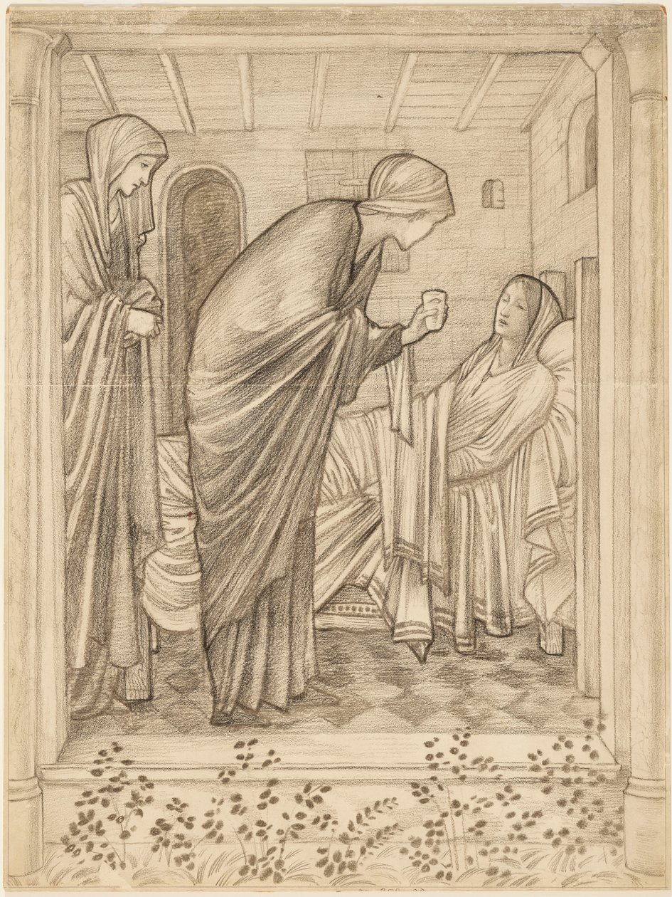 Besøg hos de syge af Edward Burne-Jones