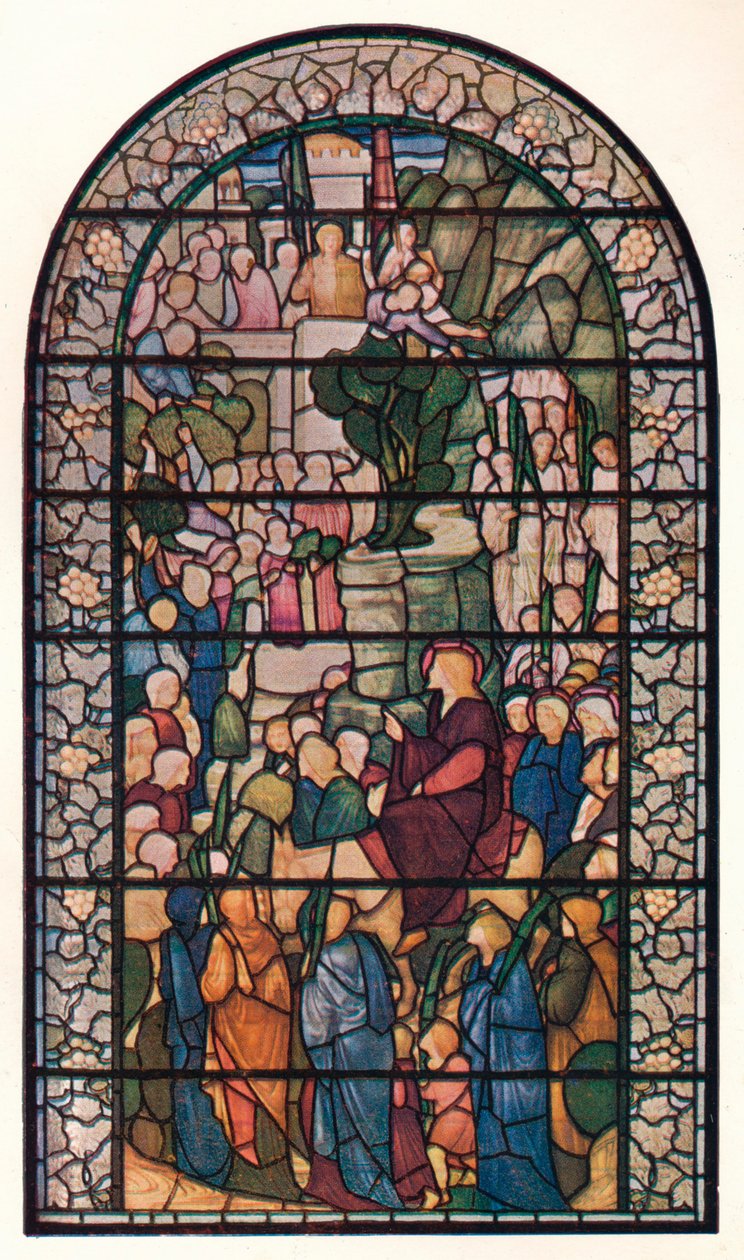 Kristi indtog i Jerusalem, vindue i kirken St. Peter, Vere Street, London, c1883 af Edward Burne Jones