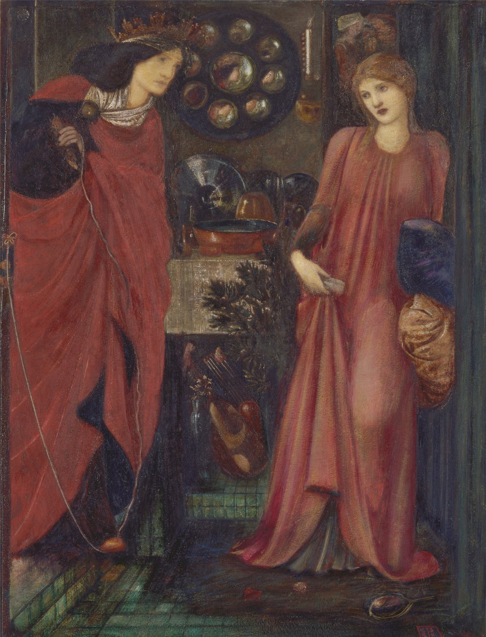 Fair Rosamund og Dronning Eleanor af Edward Burne Jones
