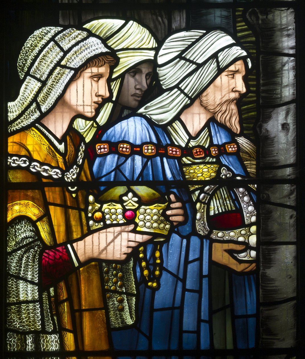 Harwarden, St Deiniol, Morris & Co., Edward Burne-Jones, The Magi, The Nativity, 1898 af Edward Burne Jones