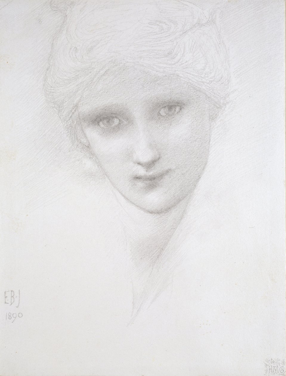 Hoved af en kvinde, 1890 af Edward Burne Jones