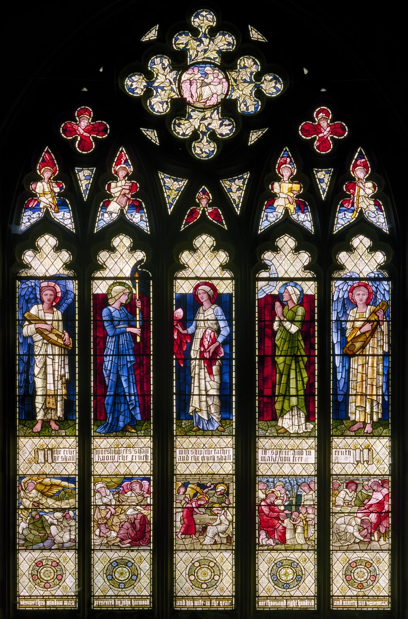 Oxford Harris Manchester College, Morris & Co., Edward Burne-Jones, West Wisndow, 1896 af Edward Burne Jones