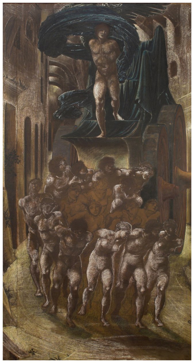 Kærlighedens bil eller kærlighedens rejse af Edward Burne Jones
