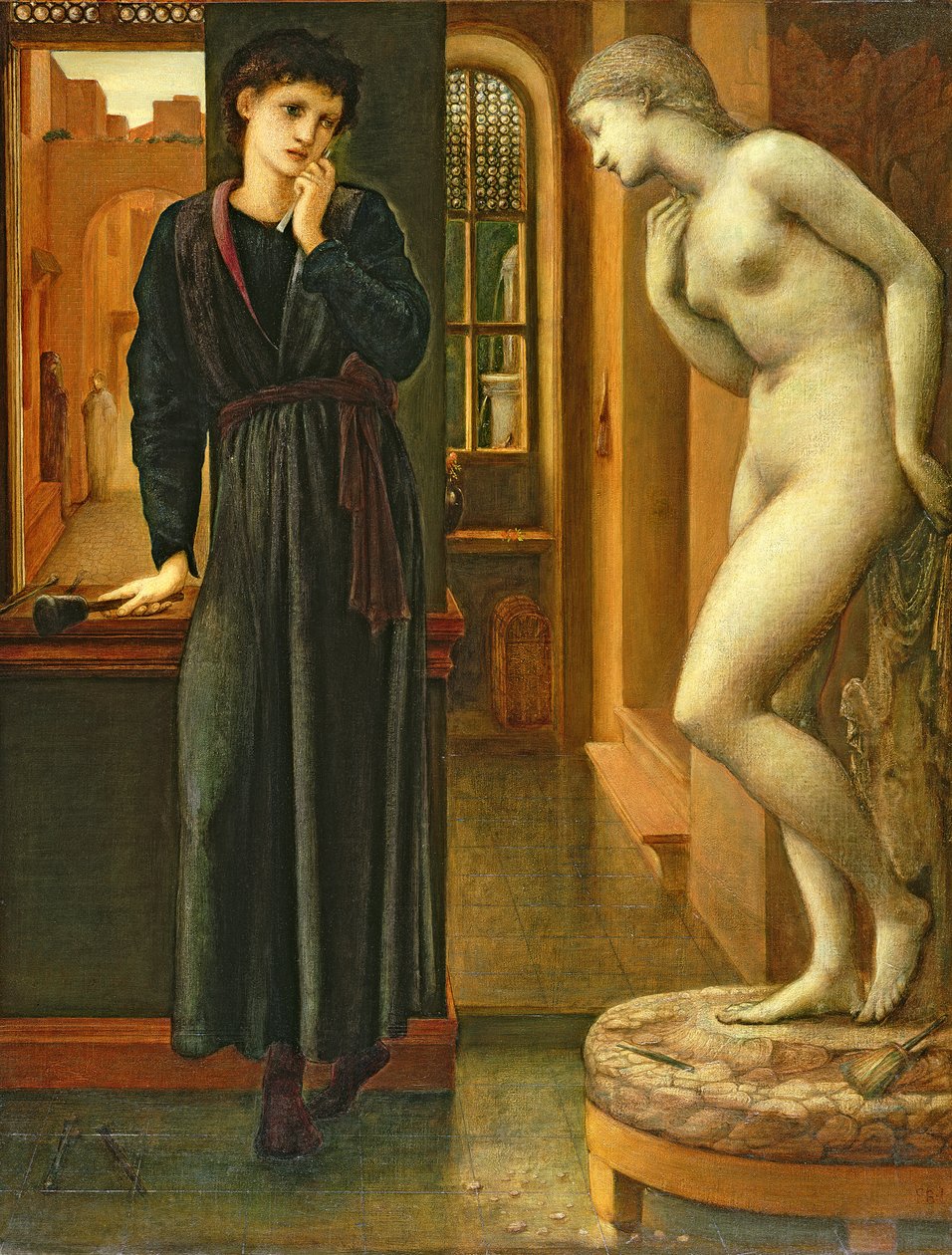 Håndens omkvæd, fra serien "Pygmalion og billedet", 1868-70 af Edward Burne Jones
