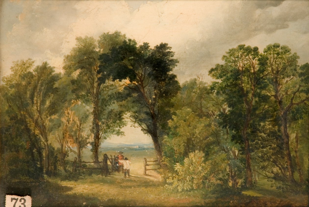 En Woodland Glade af Edward Calvert