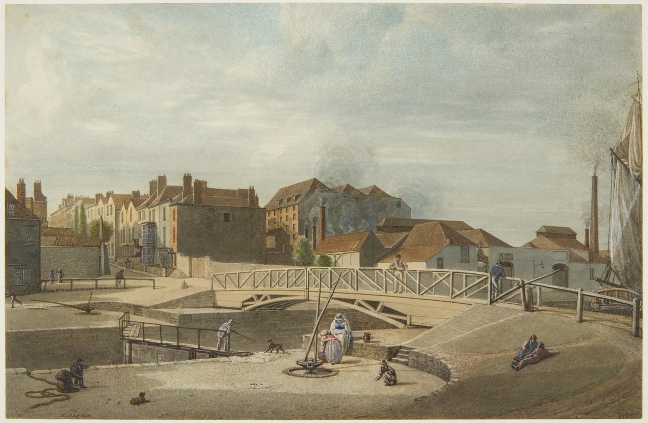 Bathurst Basin (blyant og akvarel på papir) af Edward Cashin